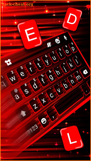 Red LED Flash Keyboard Theme screenshot