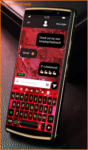Red Light Animated Keyboard + Live Wallpaper screenshot