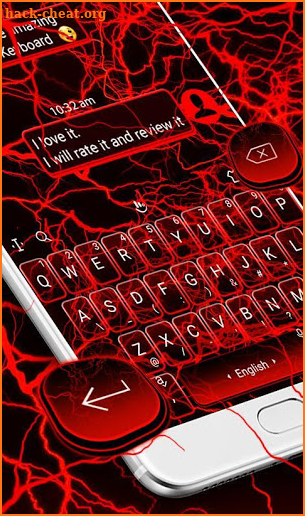 Red Lightning Keyboard Theme screenshot