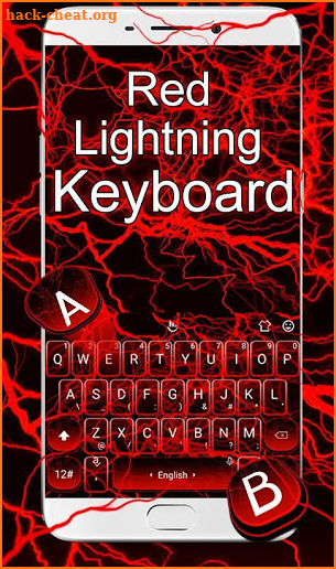 Red Lightning Keyboard Theme screenshot