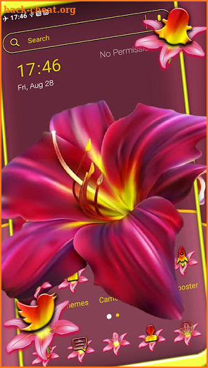 Red Lily Flower Theme screenshot