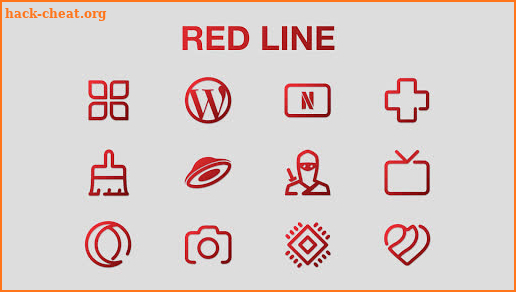 Red Line Icon Pack screenshot