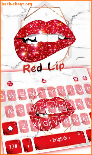 Red Lip Keyboard Theme screenshot