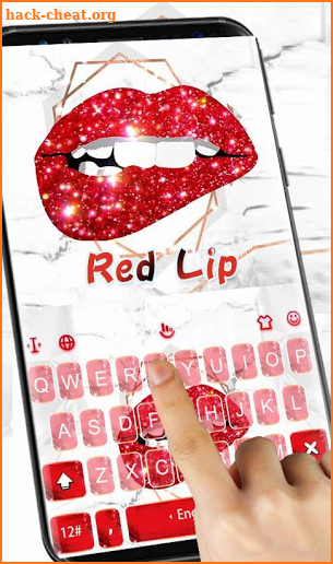 Red Lip Keyboard Theme screenshot