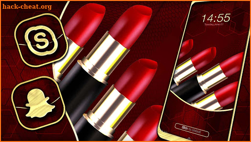 Red Lipstick Theme Launcher screenshot