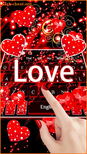Red Love Heart keyboard screenshot