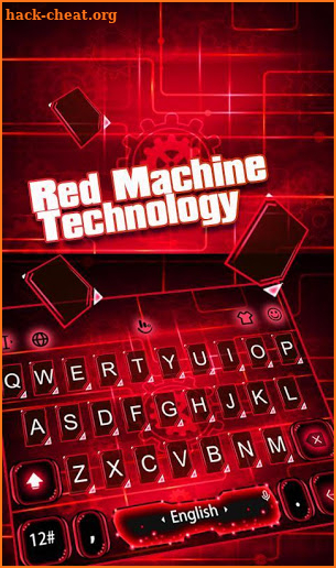 Red Machine Technology Keyboard Theme screenshot