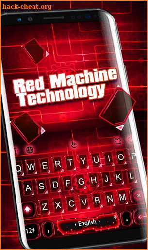 Red Machine Technology Keyboard Theme screenshot