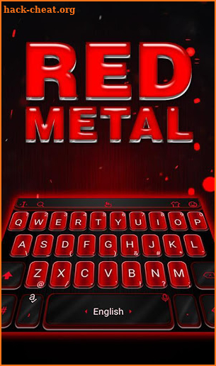 Red Metal Keyboard Theme screenshot