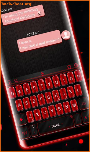 Red Metal Keyboard Theme screenshot