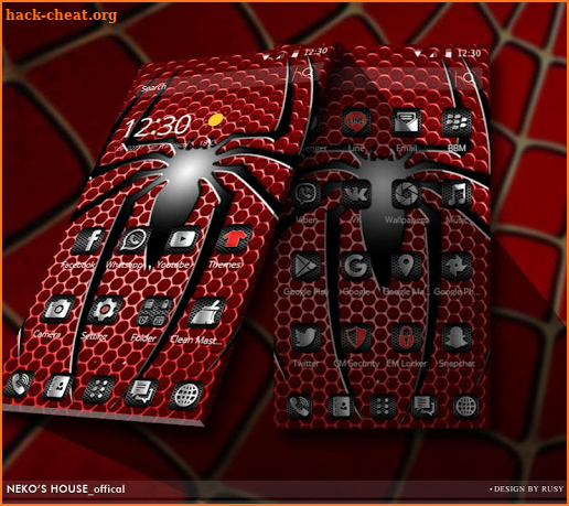 Red Metal Spider Theme screenshot