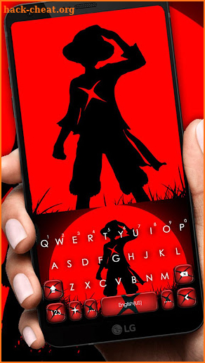 Red Moon Anime Keyboard Theme screenshot