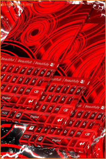 Red Neon Color Keyboard screenshot