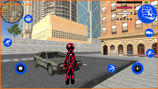 Red Neon Iron Stickman Rope Hero Gangstar Mafia screenshot