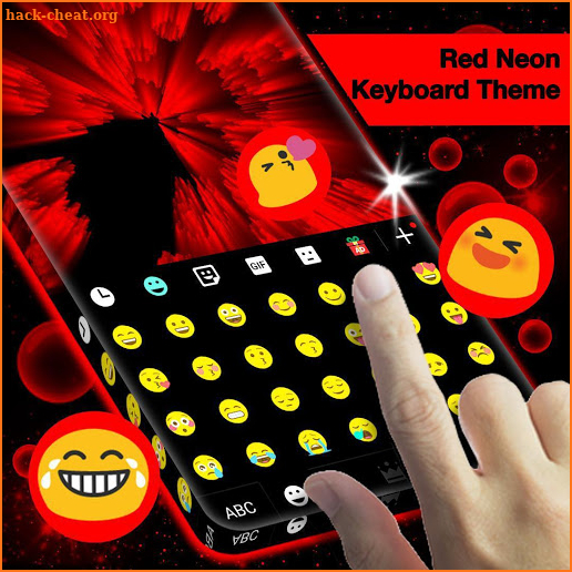 Red Neon Keyboard Theme screenshot