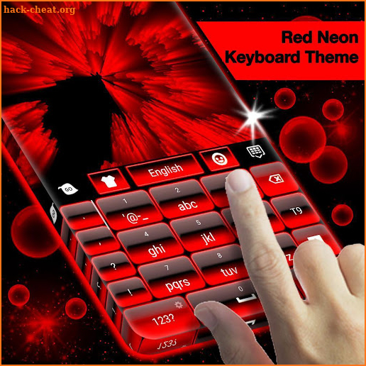 Red Neon Keyboard Theme screenshot