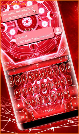 Red Pentagon Tech Keyboard Theme screenshot