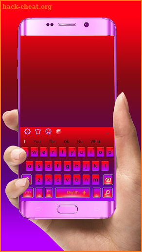 Red Purple Gradient Keyboard Theme screenshot