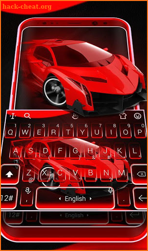 Red Racing Car Keyboard Theme screenshot