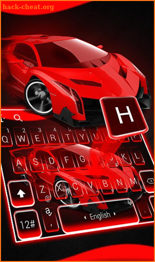 Red Racing Car Keyboard Theme screenshot