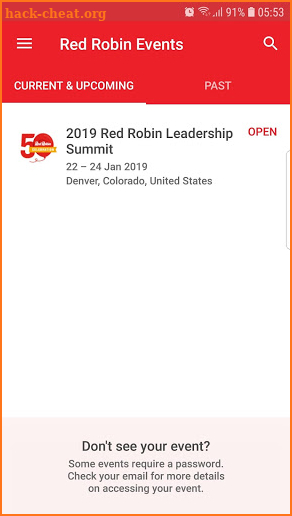 Red Robin Events screenshot