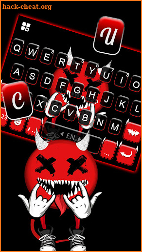 Red Rocker Devil Keyboard Background screenshot