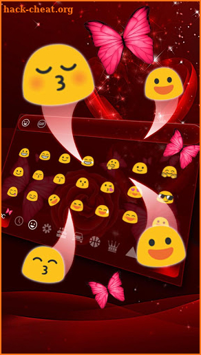 Red Rose Butterfly Keyboard screenshot
