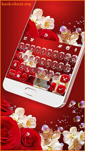 Red Rose Floral Keyboard Theme screenshot