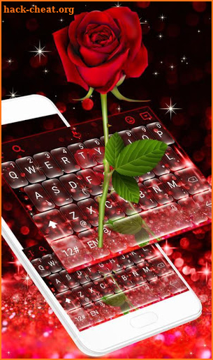 Red Rose Flower Keyboard Theme screenshot