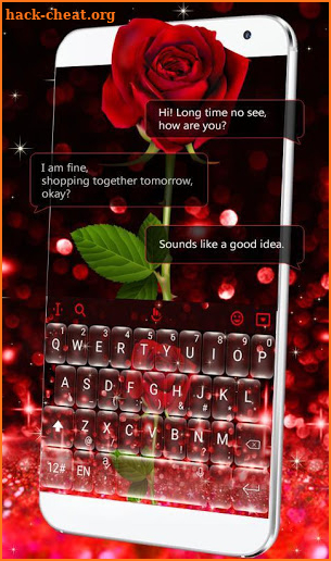 Red Rose Flower Keyboard Theme screenshot
