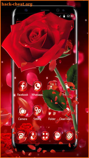 Red Rose Flowers Theme screenshot