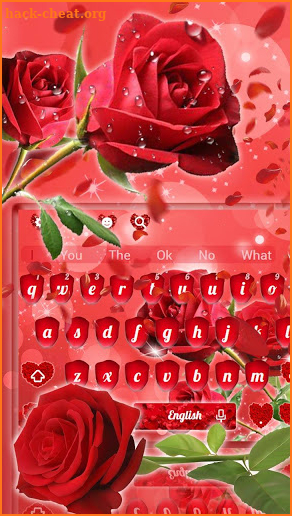 Red Rose Keyboard Theme screenshot