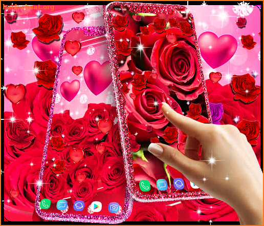Red rose live wallpaper screenshot