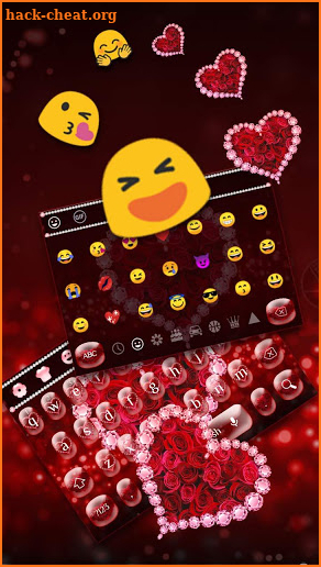 Red Rose Love Diamond Keyboard screenshot
