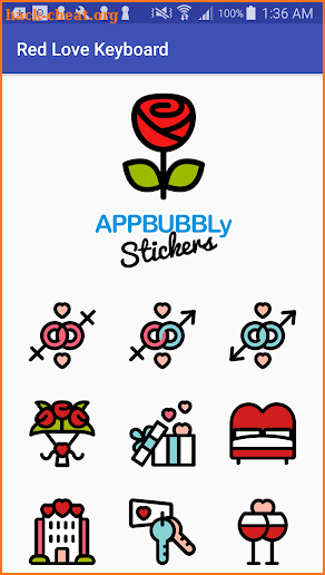 Red Rose Love Keyboard Stickers for Gboard screenshot