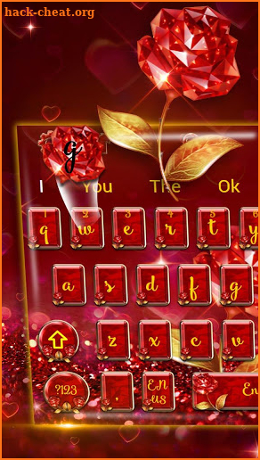 Red Rose Love Keyboard Theme screenshot