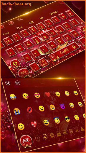 Red Rose Love Keyboard Theme screenshot