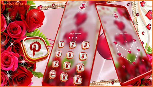 Red Rose Love Launcher Theme screenshot