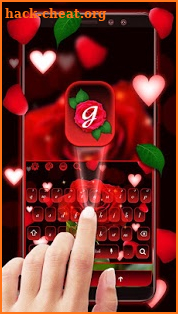 Red Rose Petal Keyboard Theme screenshot