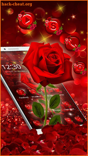 Red Rose Petals Theme screenshot