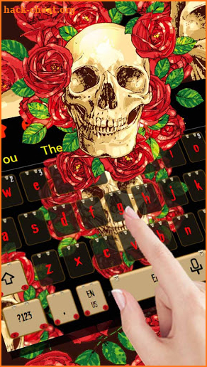 Red Rose Skull Keyboard screenshot