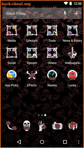 Red Rose Theme - Skull Wallpapers & Icon Pack screenshot