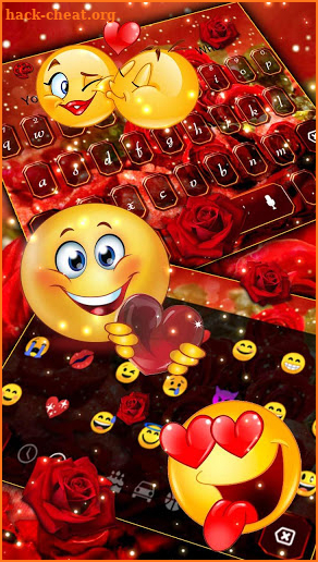 Red Rose Valentine Love Keyboard Theme screenshot
