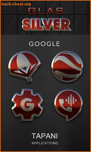 Red silver glas icon pack HD screenshot