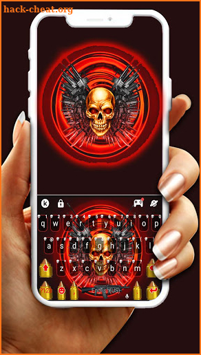Red Skull Guns Keyboard Theme screenshot