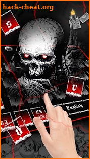 Red Skull Lighter Theme Keyboard screenshot