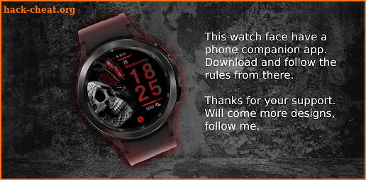 Red Skull Watch Face Wear Os screenshot