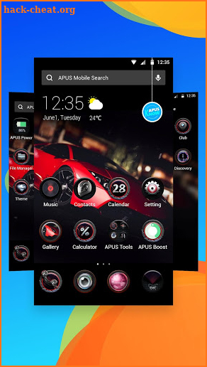 Red Speed car-APUS Launcher theme screenshot