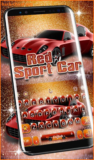 Red Sports Car Keyboard Theme screenshot