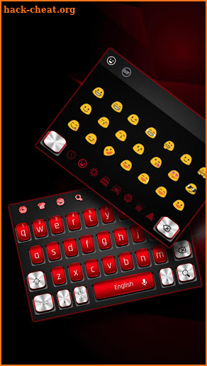 Red Stereo Metal keyboard Theme screenshot